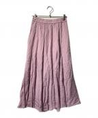 JOURNAL STANDARDジャーナルスタンダード）の古着「シアーレーヨンリネン スカート/ロングスカート」｜ピンク