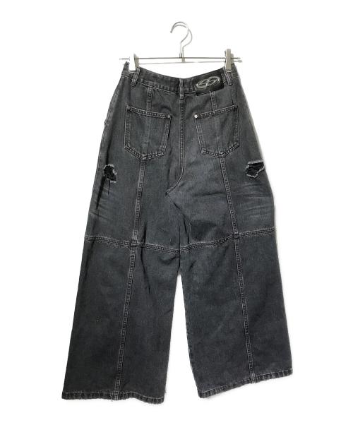 Nuth（ヌース）Nuth (ヌース) デニムパンツ/ダメージデニムパンツ ブラック サイズ:Sの古着・服飾アイテム