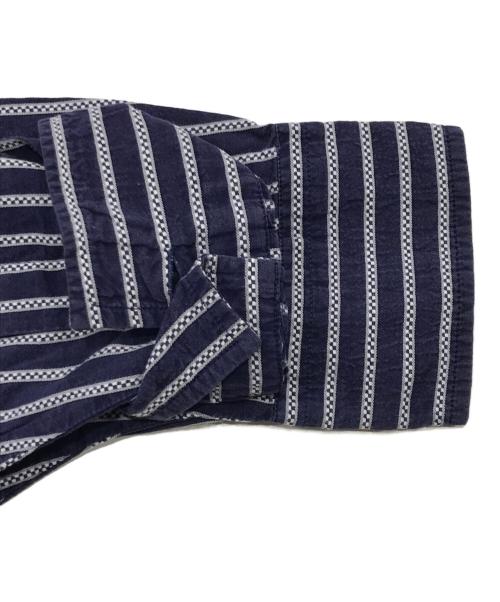 EMPORIO ARMANI（エンポリオ アルマーニ）EMPORIO ARMANI (エンポリオ アルマーニ) ストライプシャツ/長袖シャツ ブルー×ホワイト サイズ:39の古着・服飾アイテム