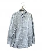 GIANNI VERSACEジャンニ・ヴェルサーチ）の古着「比翼ストライプシャツ」｜ブルー