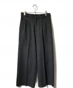 YOKEヨーク）の古着「レーヨンウールオンブレプレイドイージーパンツ/スラックス」｜グレー