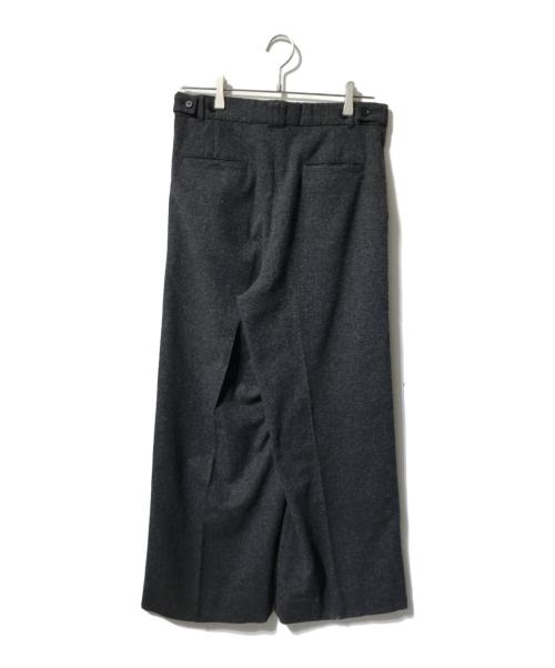 YOKE（ヨーク）YOKE (ヨーク) レーヨンウールオンブレプレイドイージーパンツ/スラックス グレー サイズ:2の古着・服飾アイテム