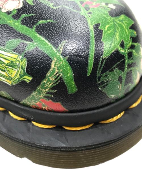 Dr.Martens（ドクターマーチン）Dr.Martens (ドクターマーチン) プリント8ホールブーツ/ミディアムブーツ ブラック×グリーン サイズ:38の古着・服飾アイテム