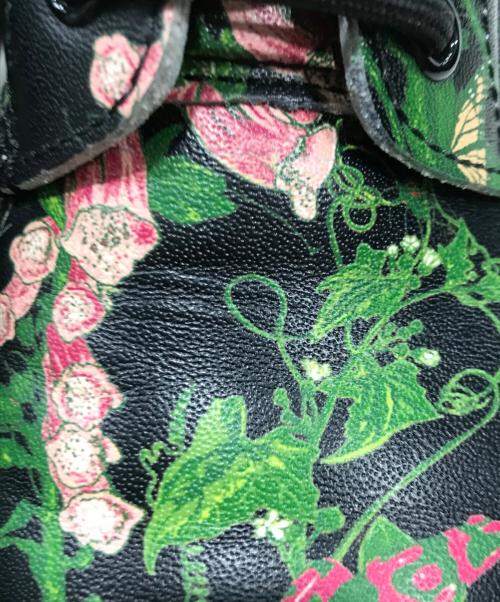 Dr.Martens（ドクターマーチン）Dr.Martens (ドクターマーチン) プリント8ホールブーツ/ミディアムブーツ ブラック×グリーン サイズ:38の古着・服飾アイテム