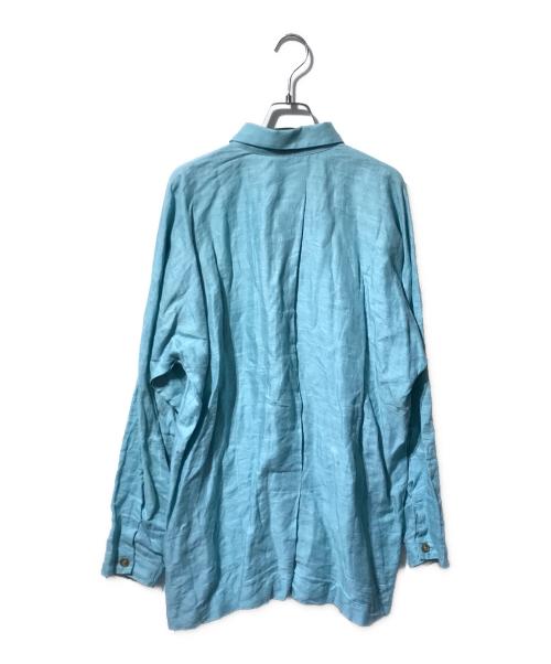 ISSEY MIYAKE MEN（イッセイミヤケメン）ISSEY MIYAKE MEN (イッセイミヤケメン) リネンシャツ／ラグランシャツ スカイブルー サイズ:2の古着・服飾アイテム