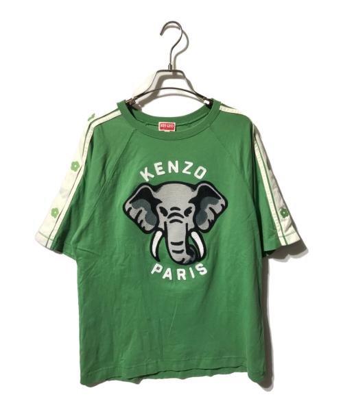 KENZO（ケンゾー）KENZO (ケンゾー) 刺繍Tシャツ/半袖カットソー グリーン サイズ:Ｌの古着・服飾アイテム