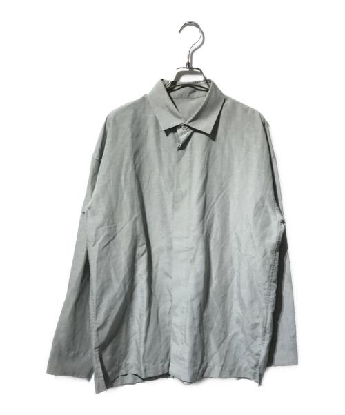 IM MEN-ISSEY MIYAKE（アイム メン イッセイ ミヤケ）IM MEN-ISSEY MIYAKE (アイム メン イッセイ ミヤケ) リネンミックス比翼シャツ カーキ サイズ:2の古着・服飾アイテム