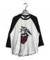 Hysteric Glamour（ヒステリックグラマー）の古着「ラグランカットソー/半袖カットソー」｜ブラック×ホワイト
