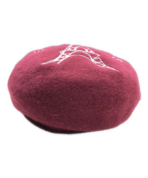 KENZO（ケンゾー）KENZO (ケンゾー) エッフェル塔刺繍ベレー帽 レッドの古着・服飾アイテム