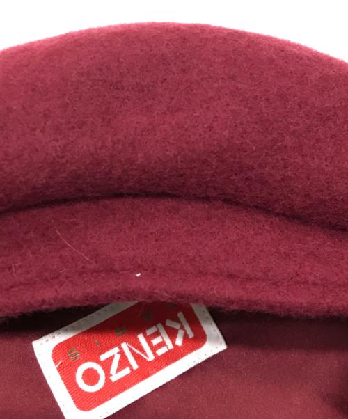 KENZO（ケンゾー）KENZO (ケンゾー) エッフェル塔刺繍ベレー帽 レッドの古着・服飾アイテム