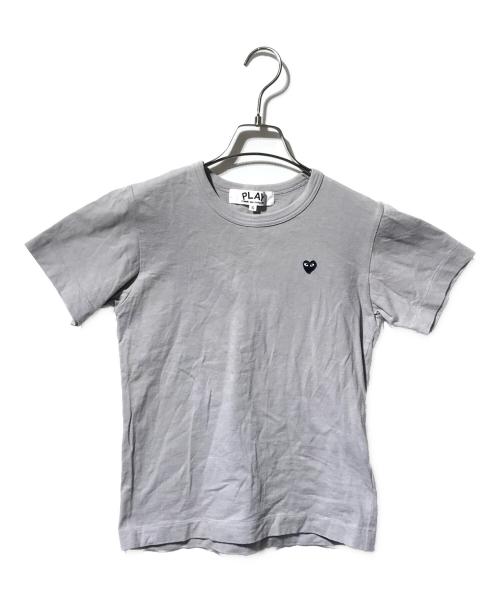 PLAY COMME des GARCONS（プレイコムデギャルソン）PLAY COMME des GARCONS (プレイコムデギャルソン) ハートロゴTシャツ/半袖カットソー グレー サイズ:Sの古着・服飾アイテム