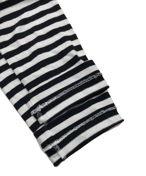 PLAY COMME des GARCONS（プレイコムデギャルソン）PLAY COMME des GARCONS (プレイコムデギャルソン) ハートワッペンボーダーカットソー ブラック×ホワイト サイズ:Sの古着・服飾アイテム