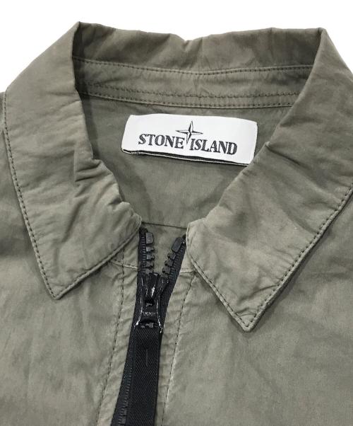 STONE ISLAND（ストーンアイランド）STONE ISLAND (ストーンアイランド) シャツジャケット オリーブ サイズ:Sの古着・服飾アイテム