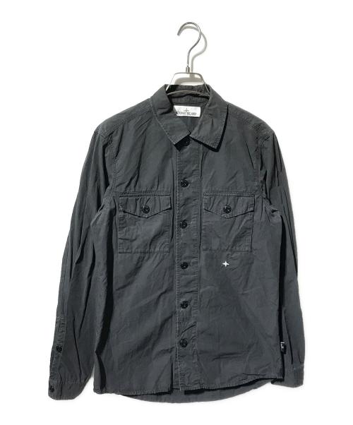 STONE ISLAND（ストーンアイランド）STONE ISLAND (ストーンアイランド) 長袖シャツ/ボタンシャツ ブラック サイズ:Sの古着・服飾アイテム