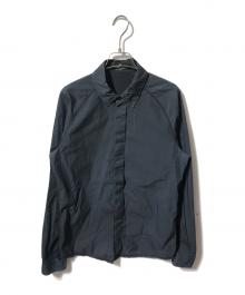 STONE ISLAND（ストーンアイランド）の古着「異素材切替比翼シャツ」｜ネイビー