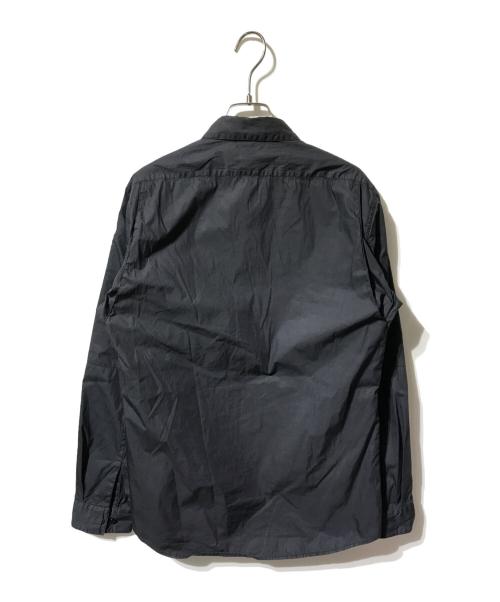 STONE ISLAND（ストーンアイランド）STONE ISLAND (ストーンアイランド) ナイロンブレンド比翼シャツ ネイビー サイズ:Mの古着・服飾アイテム