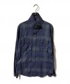 C.P COMPANYシーピーカンパニー）の古着「チェックシャツジャケット」｜ネイビー