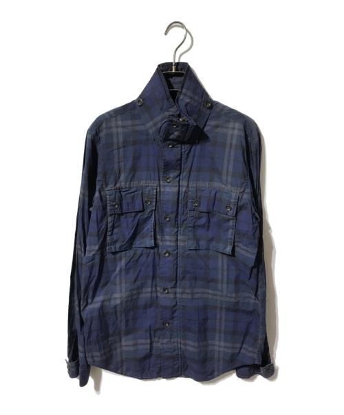 C.P COMPANY（シーピーカンパニー）C.P COMPANY (シーピーカンパニー) チェックシャツジャケット ネイビー サイズ:Sの古着・服飾アイテム