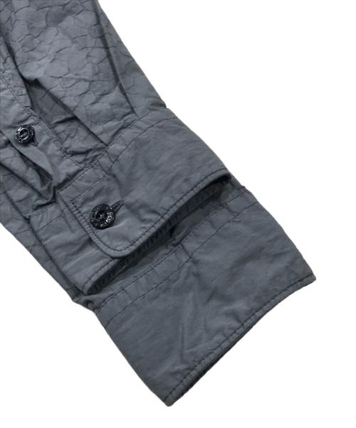 STONE ISLAND（ストーンアイランド）STONE ISLAND (ストーンアイランド) ナイロンブレンド総柄シャツ グレー サイズ:Sの古着・服飾アイテム