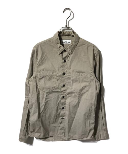 STONE ISLAND（ストーンアイランド）STONE ISLAND (ストーンアイランド) コットン タイプライターシャツ ベージュ サイズ:Sの古着・服飾アイテム