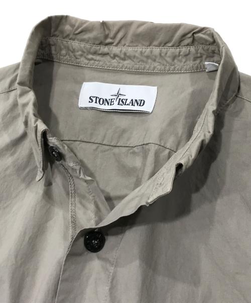 STONE ISLAND（ストーンアイランド）STONE ISLAND (ストーンアイランド) コットン タイプライターシャツ ベージュ サイズ:Sの古着・服飾アイテム