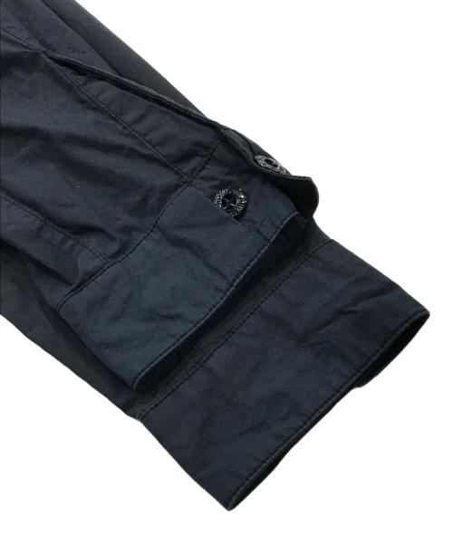 STONE ISLAND（ストーンアイランド）STONE ISLAND (ストーンアイランド) ナイロンブレンドバンドカラーシャツ ブラック サイズ:Sの古着・服飾アイテム