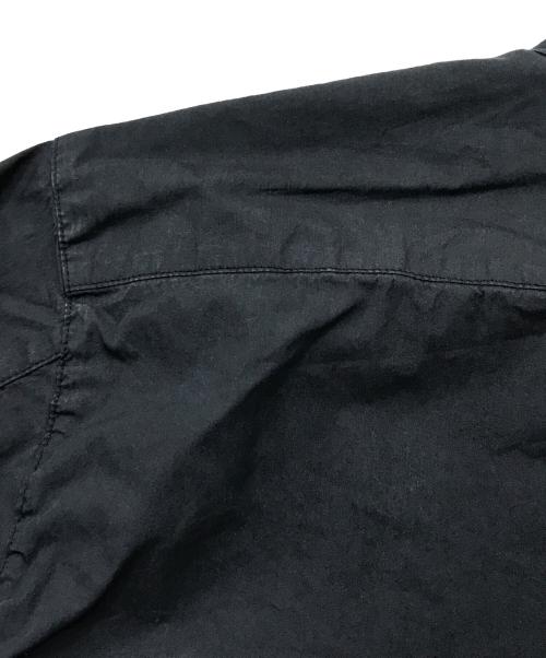 STONE ISLAND（ストーンアイランド）STONE ISLAND (ストーンアイランド) ナイロンブレンドバンドカラーシャツ ブラック サイズ:Sの古着・服飾アイテム