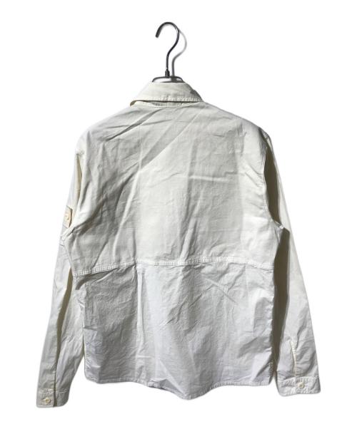 STONE ISLAND（ストーンアイランド）STONE ISLAND (ストーンアイランド) ゴーストピース ダブルZIP シャツ ジャケット ホワイト サイズ:Sの古着・服飾アイテム