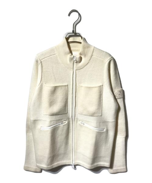 STONE ISLAND（ストーンアイランド）STONE ISLAND (ストーンアイランド) ダブルジップニットジャケット ホワイト サイズ:Sの古着・服飾アイテム