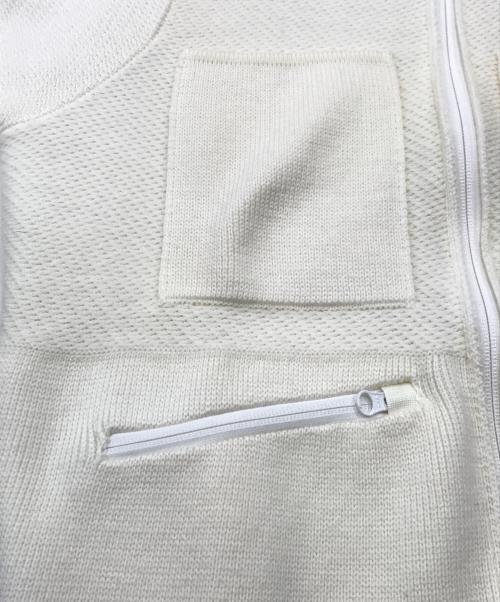 STONE ISLAND（ストーンアイランド）STONE ISLAND (ストーンアイランド) ダブルジップニットジャケット ホワイト サイズ:Sの古着・服飾アイテム