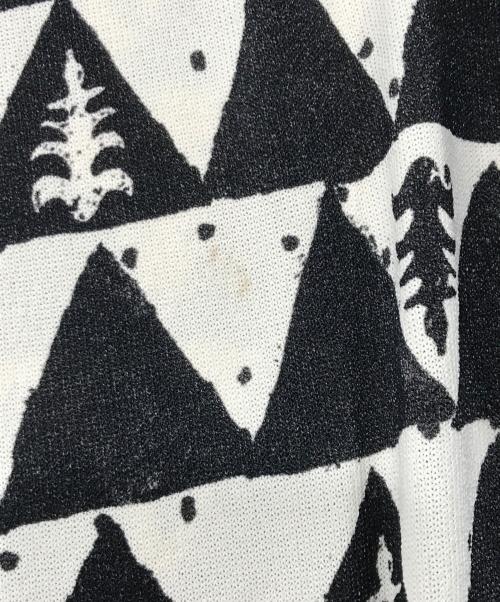 MaxMara（マックスマーラ）MaxMara (マックスマーラ) 総柄ニット ホワイト×ブラック サイズ:Mの古着・服飾アイテム