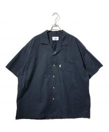 KEBOZ（ケボズ）の古着「半袖ワークシャツ」｜ネイビー