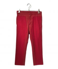 COMME des GARCONS HOMME PLUS（コムデギャルソンオムプリュス）の古着「ウールドッキングパンツ」｜レッド