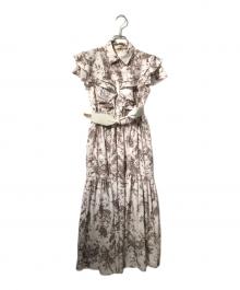 MISTREASS（ミストレアス）の古着「ベルト付き花柄ワンピース」｜ピンク