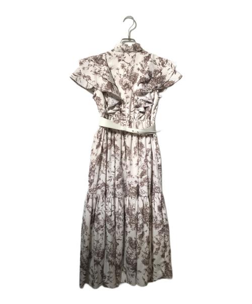 MISTREASS（ミストレアス）mistreass (ミストレアス) ベルト付き花柄ワンピース ピンク サイズ:Fの古着・服飾アイテム