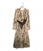 MISTREASSミストレアス）の古着「フラワーパターンベルトセットドレス」｜ピンク