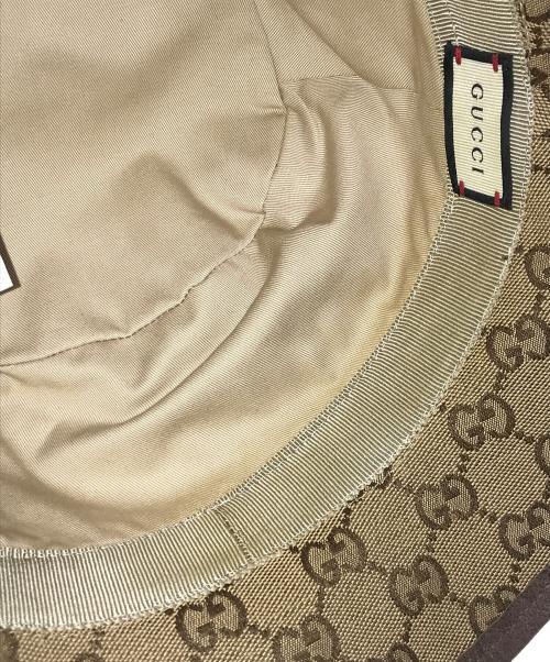 GUCCI（グッチ）GUCCI (グッチ) GGキャンバス フェドラハット ベージュ サイズ:Lの古着・服飾アイテム