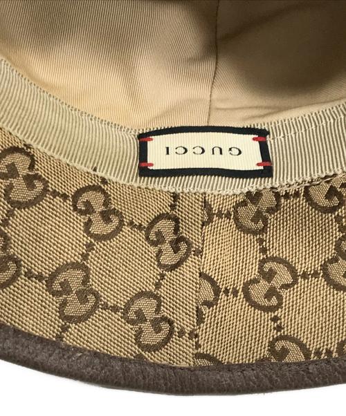 GUCCI（グッチ）GUCCI (グッチ) GGキャンバス フェドラハット ベージュ サイズ:Lの古着・服飾アイテム