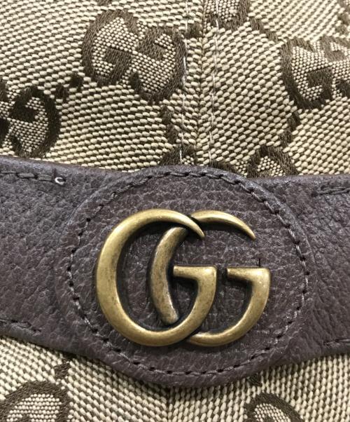 GUCCI（グッチ）GUCCI (グッチ) GGキャンバス フェドラハット ベージュ サイズ:Lの古着・服飾アイテム