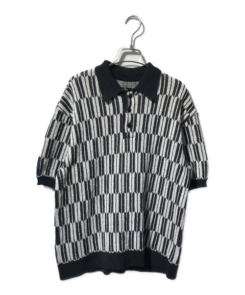 Needles（ニードルズ）Needles (ニードルズ) ポロセーター/ポロニット ホワイト×ブラック サイズ:Sの古着・服飾アイテム