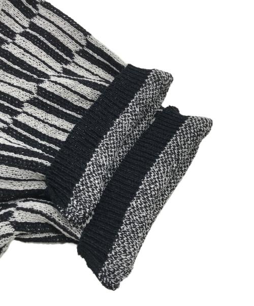 Needles（ニードルズ）Needles (ニードルズ) ポロセーター/ポロニット ホワイト×ブラック サイズ:Sの古着・服飾アイテム