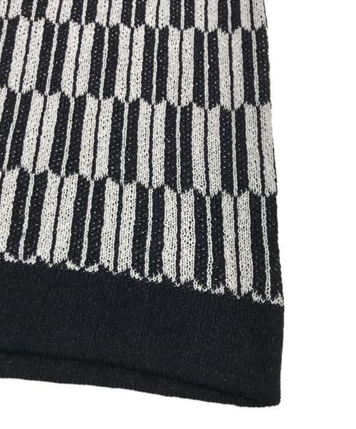 Needles（ニードルズ）Needles (ニードルズ) ポロセーター/ポロニット ホワイト×ブラック サイズ:Sの古着・服飾アイテム