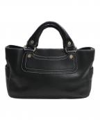 CELINEセリーヌ）の古着「オールドレザーハンドバッグ」｜ブラック