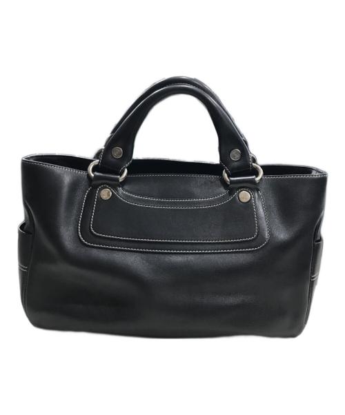 CELINE（セリーヌ）CELINE (セリーヌ) オールドレザーハンドバッグ ブラックの古着・服飾アイテム