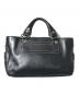 中古・古着 CELINE (セリーヌ) オールドレザーハンドバッグ ブラック：22000円