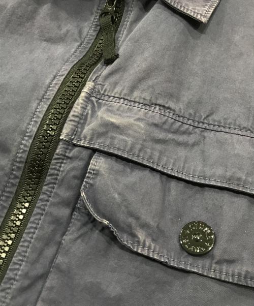 STONE ISLAND（ストーンアイランド）STONE ISLAND (ストーンアイランド) garment-dyed zip-up jacket/ダブルジップジャケット ネイビー サイズ:Lの古着・服飾アイテム