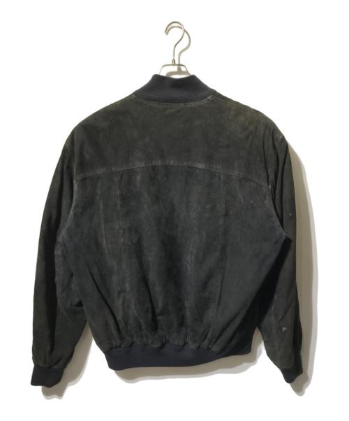 Burberry's（バーバリー）Burberry's (バーバリー) スウェードスタンドカラージャケット/ボンバージャケット ダークグリーン サイズ:不明の古着・服飾アイテム