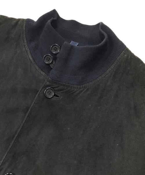 Burberry's（バーバリー）Burberry's (バーバリー) スウェードスタンドカラージャケット/ボンバージャケット ダークグリーン サイズ:不明の古着・服飾アイテム