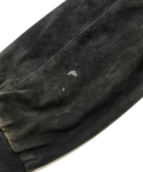 Burberry's（バーバリー）Burberry's (バーバリー) スウェードスタンドカラージャケット/ボンバージャケット ダークグリーン サイズ:不明の古着・服飾アイテム