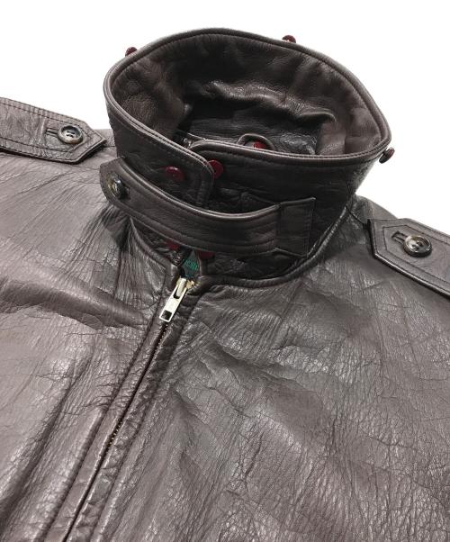 Abercrombie & Fitch（アバクロンビー アンド フィッチ）Abercrombie & Fitch (アバクロンビー アンド フィッチ) A-2型フライトジャケット/レザージャケット ブラウン サイズ:Lの古着・服飾アイテム
